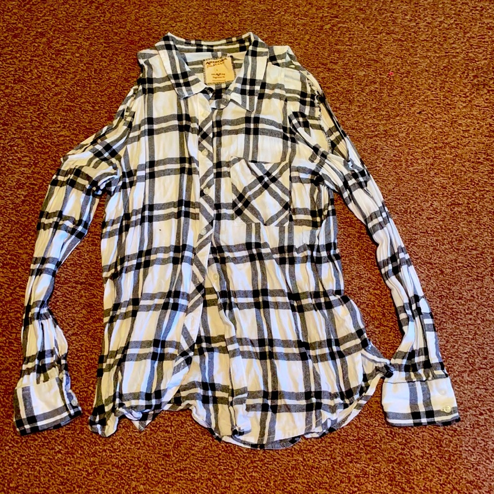 Arizona off the shoulder flannel